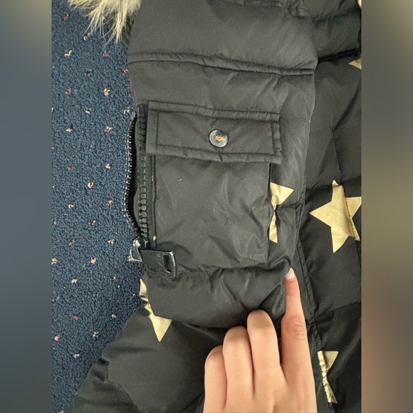 SAM. Star fur hooded girls coat size 12 - Picture 5 of 6